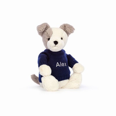 Jellycat Bashful Terrier with Navy Jumper | LP5803147